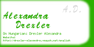 alexandra drexler business card